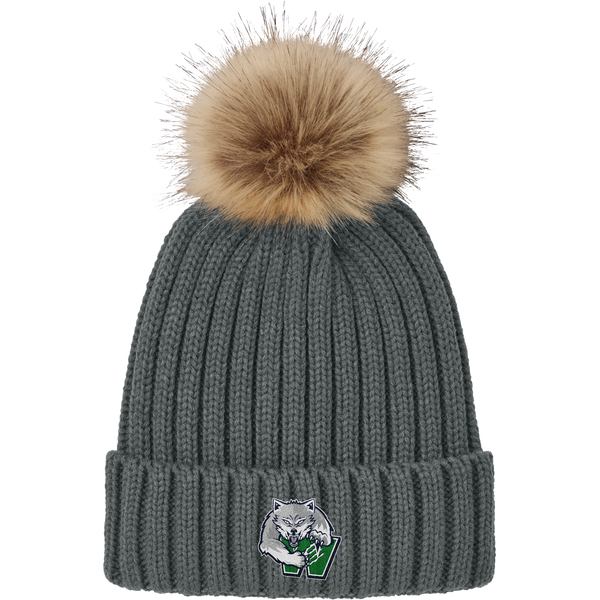 Woodbridge Wolfpack Faux Fur Pom Beanie