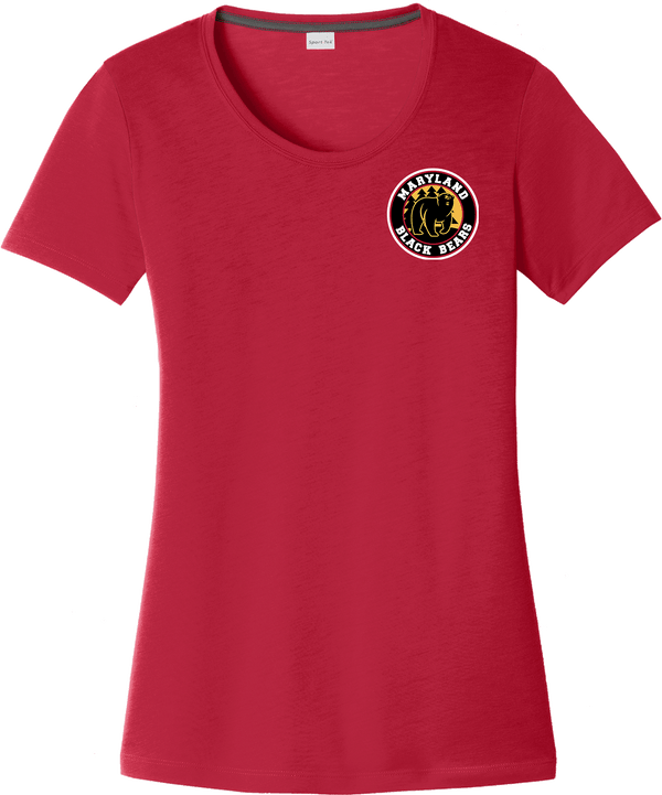 Maryland Black Bears Ladies PosiCharge Competitor Cotton Touch Scoop Neck Tee