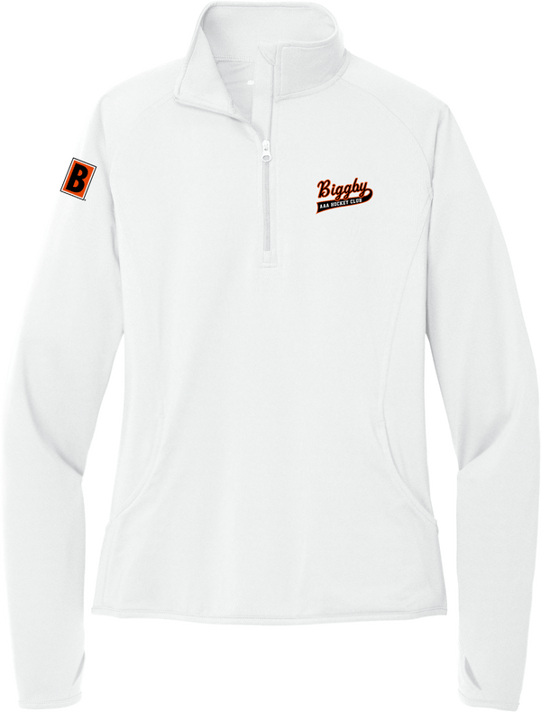 Biggby Coffee AAA Ladies Sport-Wick Stretch 1/4-Zip Pullover