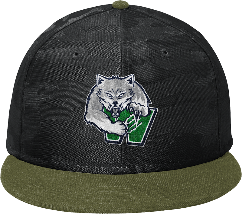 Woodbridge Wolfpack New Era Camo Flat Bill Snapback Cap