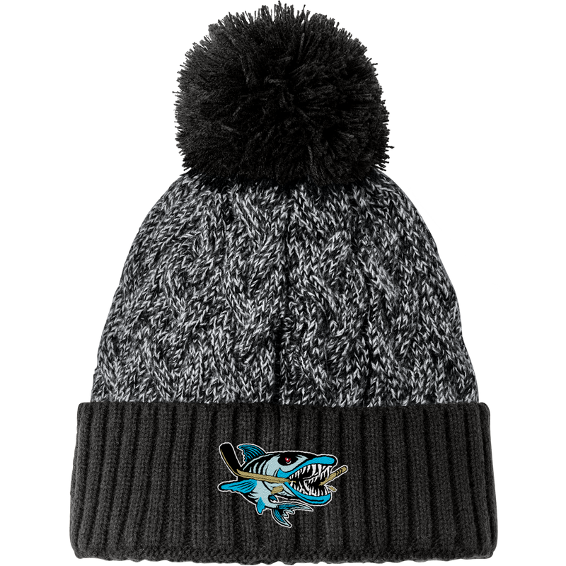Boca Barracudas New Era Marled Knit Pom Beanie