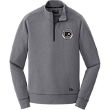 Philadelphia Flyers Elite New Era Tri-Blend Fleece 1/4-Zip Pullover