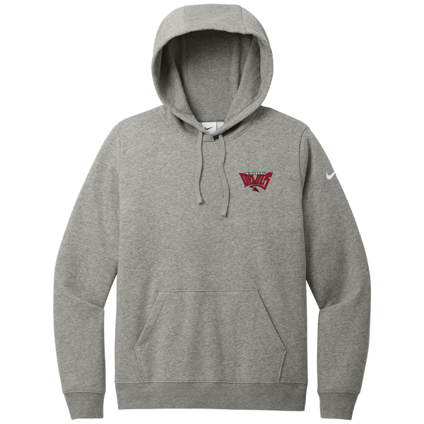 York Devils Nike Women's Club Fleece Sleeve Swoosh Pullover Hoodie