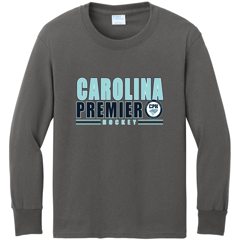 Carolina Premier Hockey Youth Long Sleeve Core Cotton Tee