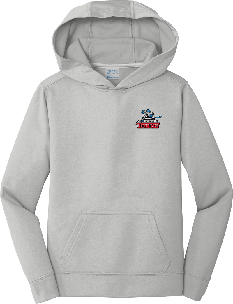 NJ Titans Youth Performance Fleece Pullover Hooded Sweatshirt