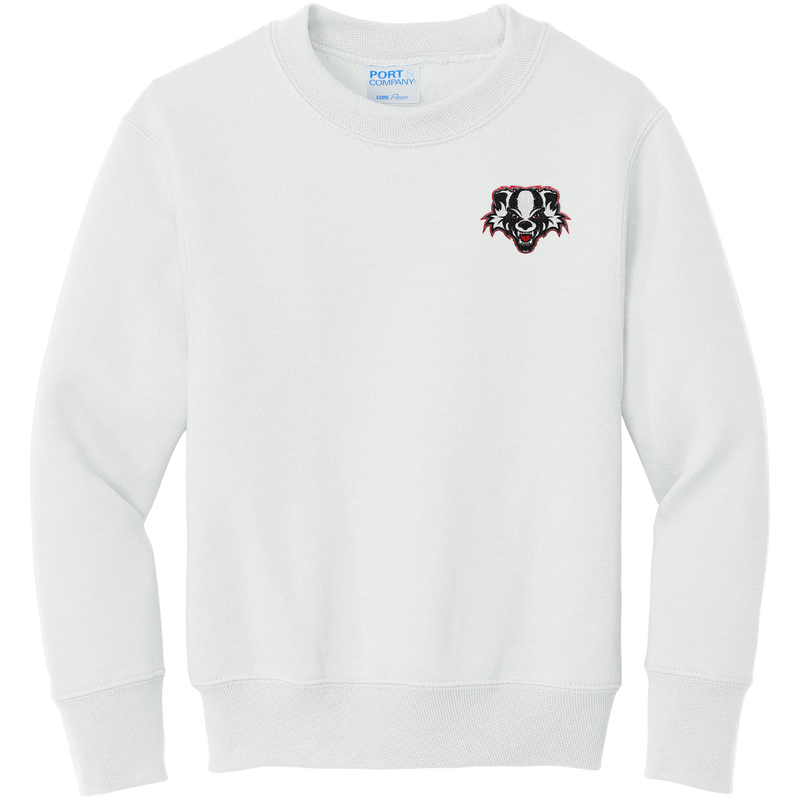 Scary Badgers Youth Core Fleece Crewneck Sweatshirt