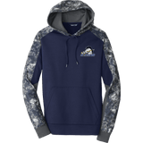 Mid-State Mustangs Sport-Wick Mineral Freeze Fleece Colorblock Hooded Pullover