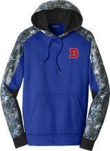 CT Bobcats Sport-Wick Mineral Freeze Fleece Colorblock Hooded Pullover