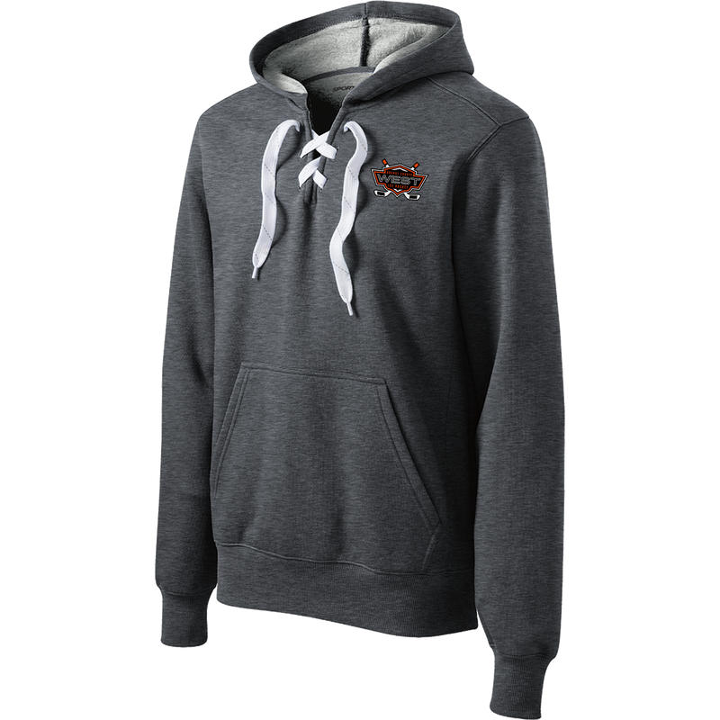 Orange County West Lace Up Pullover Hooded Sweatshirt