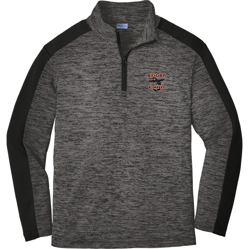 Biggby Bombers Youth PosiCharge Electric Heather Colorblock 1/4-Zip Pullover