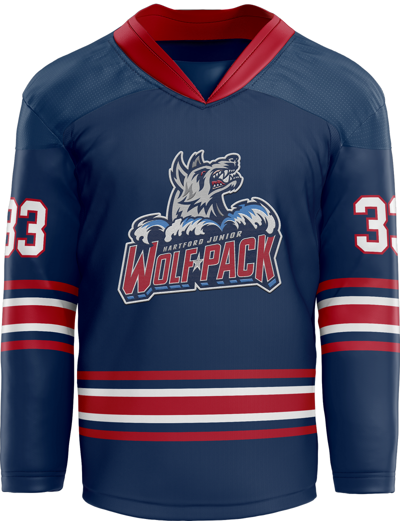 Hartford Jr. Wolfpack Split Season Adult Goalie Hybrid Jersey